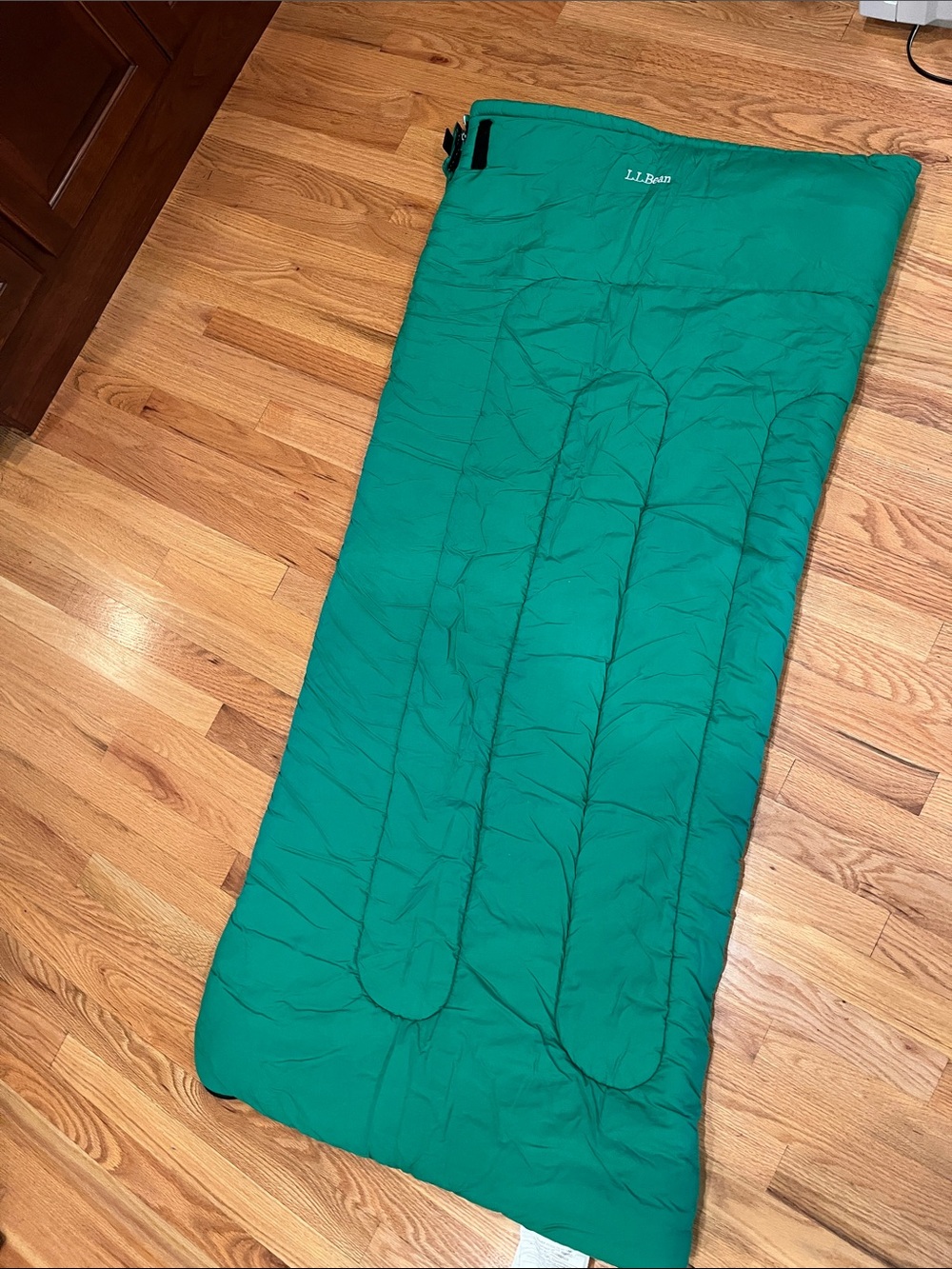 L.L. Bean child-sized Kelly Green Outdoor Sleeping Bag
